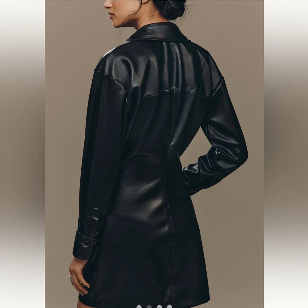 English Factory Faux Leather Dress - Picture 4 of 8